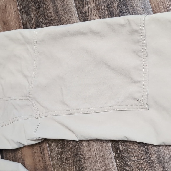 AKHG Quickhatch Cargo Vented Hiking Trail Pants Size 34x32 In Tan Stretch Nylon - Picture 10 of 13
